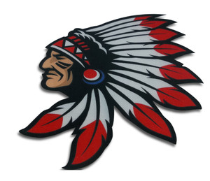 Chief Headdress Iron-On Canvas Patch Chief Headdress Iron-On Canvas Patch