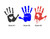 Pack of Iron On Handprint, Reflective Iron On Handprint, Glitter Iron On Handprint, Ready to Press, Handprint Iron On Transfer