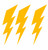 Iron On Lightning Bolt Pack of 3, Iron On Thunderbolt