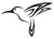 Hummingbird Vinyl Sticker, Hummingbird Car Vinyl Decal