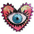 Sequin Heart  Eye Patch