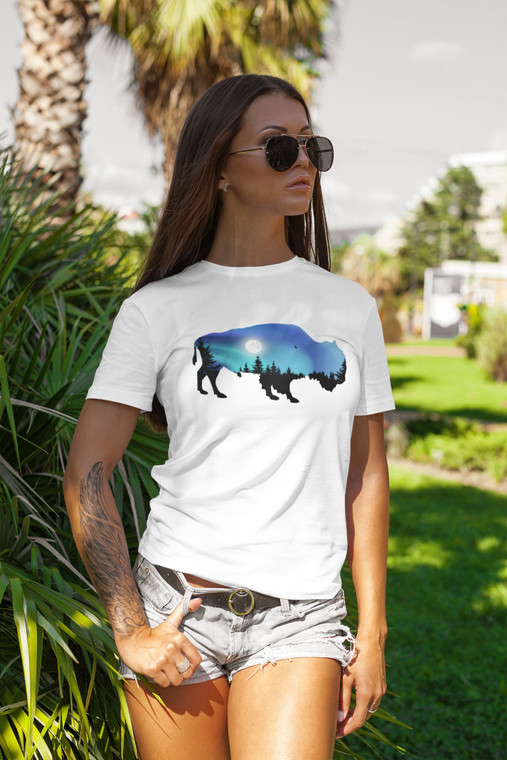Buffalo T-Shirt, Bison Shirt, Bison and Nature Tee