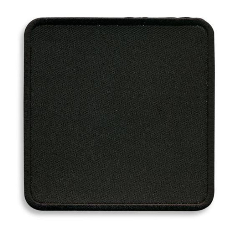 Black 3" Inch Square Blank Patch With Embroidered Border