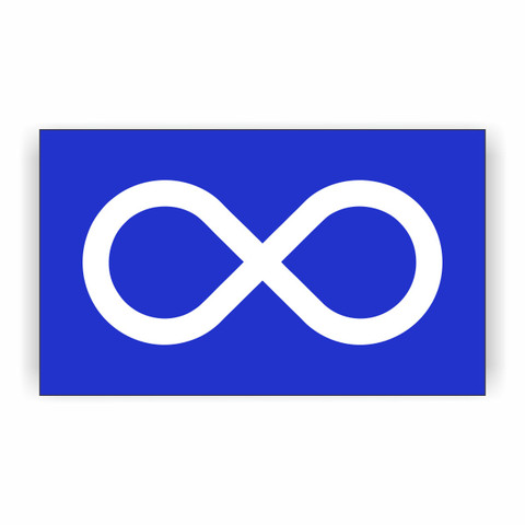 Métis Blue & Red Flag Sticker, Métis flag Infinity symbol magnet, Métis ...