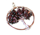 Small Tree of Life Pendant - Garnet