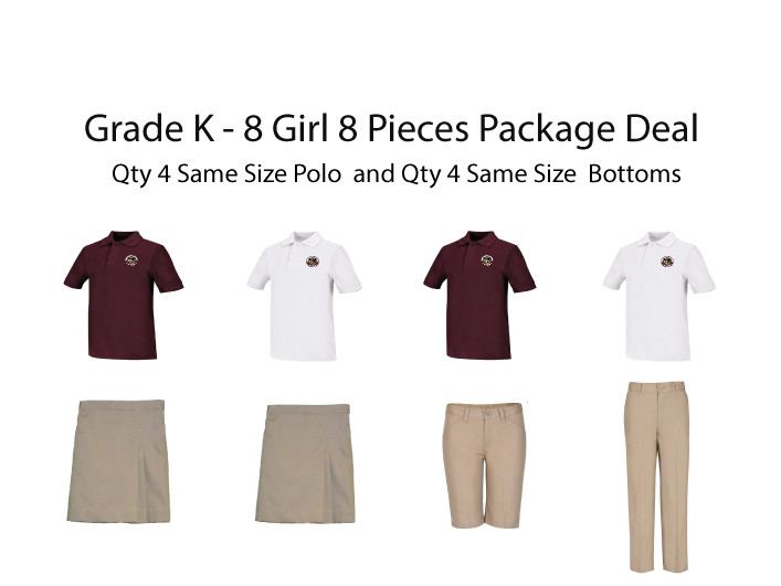 ILTexas - Grade K-8 GIRLS 8 Pieces Package Deal - Academic
