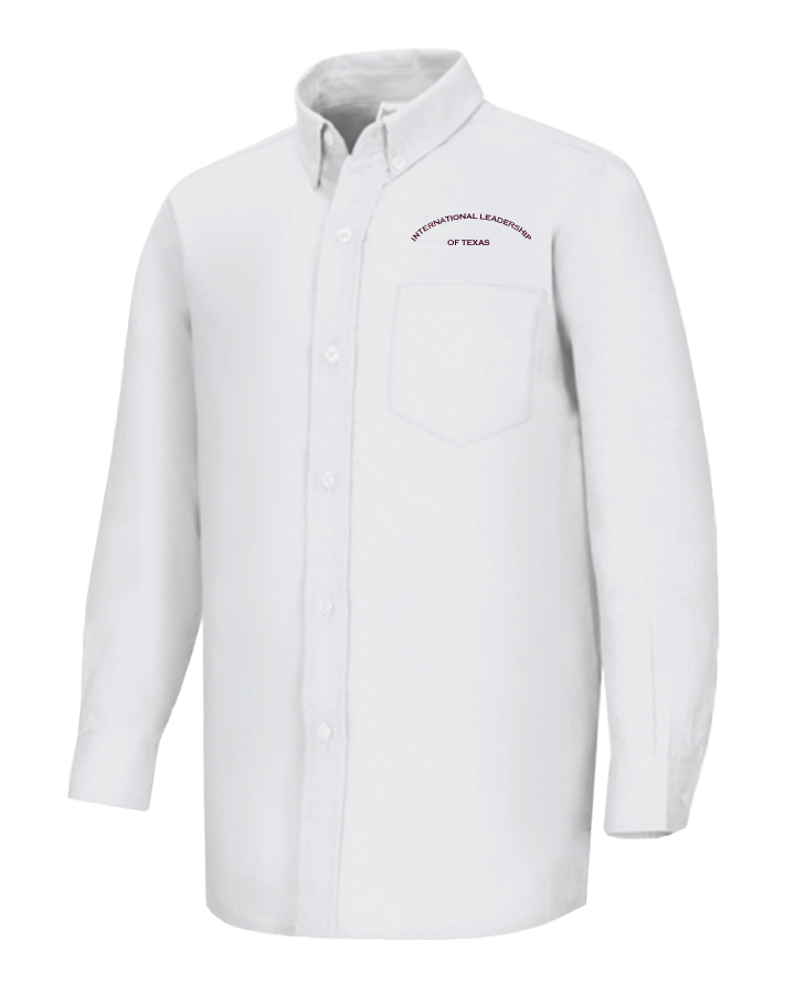 ILTexas - Oxford MALE Long Sleeve - White - Academic Outfitters
