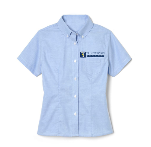  TBP- Female  S/S Blue Oxford with Logo  (  Wednesday Only )