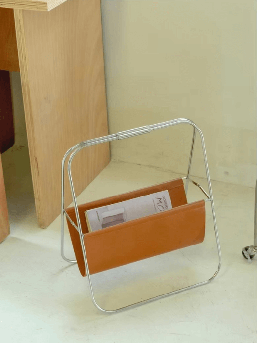Leather Magazine Rack