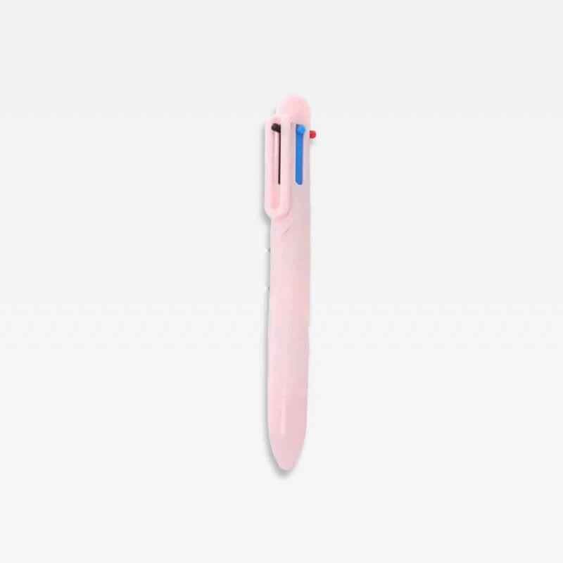 Office School home study room 6 Color Macaron Multicolor 6-Color Ink Ballpoint Pen Multifunction Creative Kids Pens stationary accessory writing accessories multi colors ink in light pink