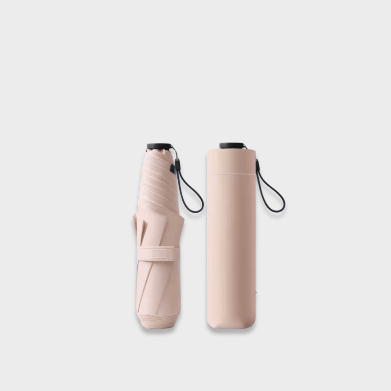 Japanese Umbrella 125g Japanese ultra-light portable sun umbrella sun protection and ultraviolet rain dual-purpose 3-fold 6-bone school university Student Sunny travel accessory Holiday Vacation getaway shopping pencil Umbrellas accessories in Dusk pink