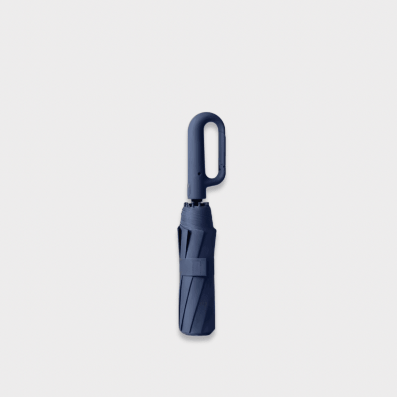 20 Bones Windproof Strong 105CM Reinforced Automatic Folding Backpack hook Umbrella for Men women, Large Buckle Handle Wind and Water Resistant sun protection and ultraviolet rain dual-purpose 3-fold school university Student Sunny travel accessory Holiday Vacation getaway shopping pencil Umbrellas accessories in Navy blue