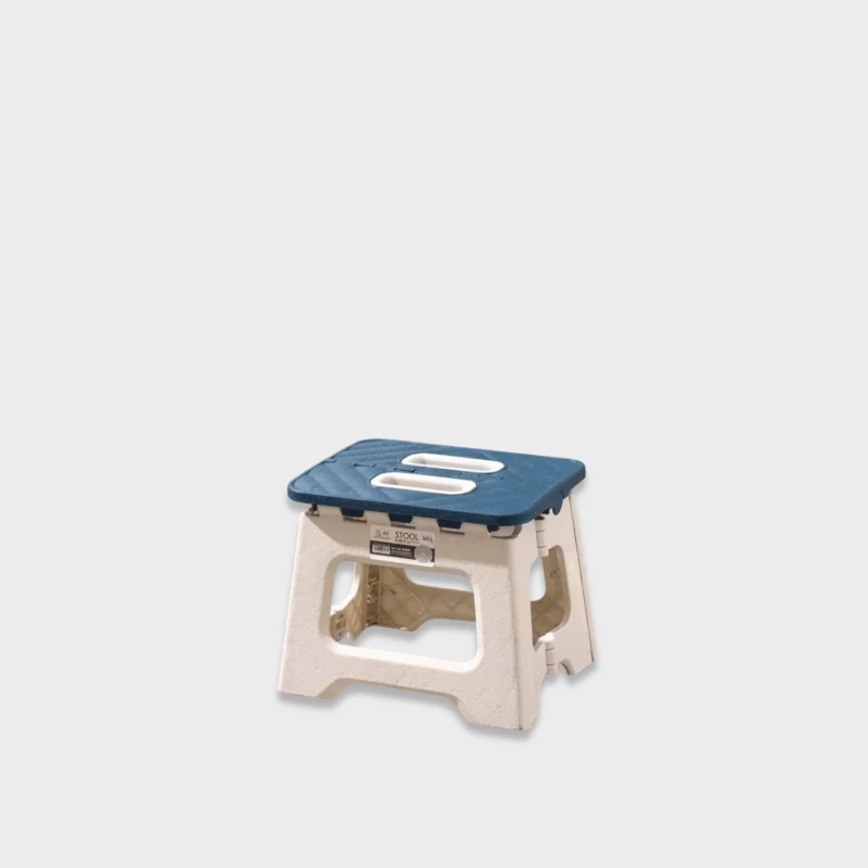 Office Home Adult Children Portable Folding Stool Thickened Plastic Saddle Chair for Outdoor Activities and Fishing Gifts Party Favors stools in dark blue with beige cream