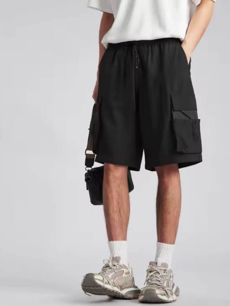 Men’s man mens petite-, tall-, plus-, size Quick Dry Breathable Outdoor Summer Solid Cargo Shorts Men Quick Dry Lightweight Breathable Multi-Pocket Drawstring drawcord Straight Leg Short Pants short pant in black