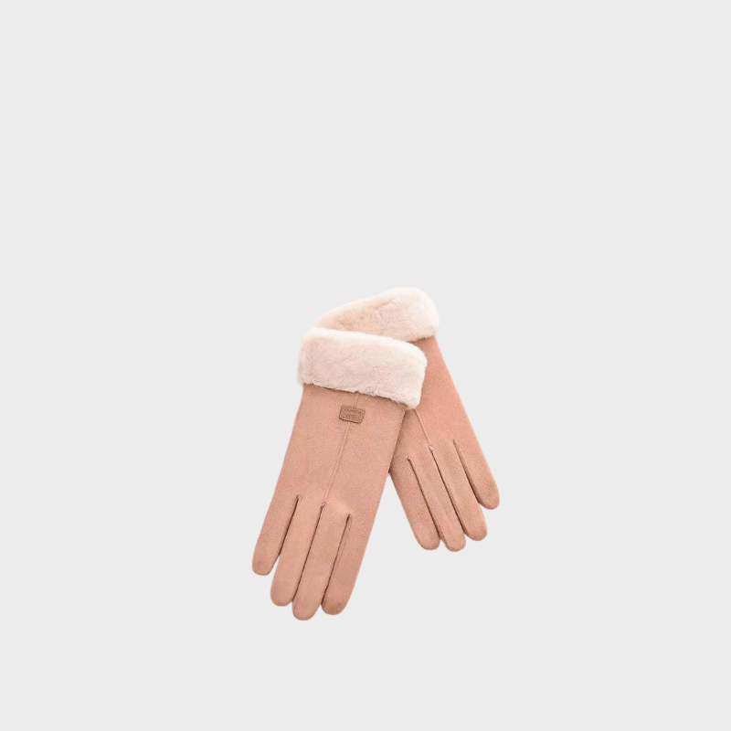 Women’s woman womens petite-, tall-, plus-, size office commute workwear luxury Casual Fall Autumn Winter cold weather accessory Warm Windproof Full Finger Gloves Touchscreen Cold Weather Hiking Outdoor suede fleece gloves Fashion accessories in khaki