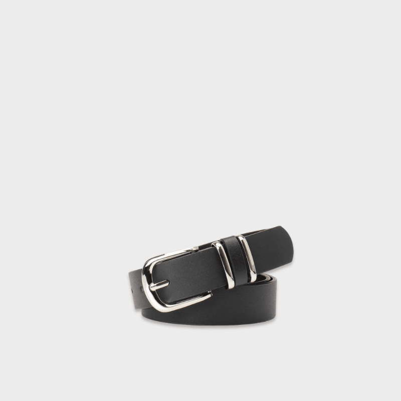 Women’s woman womens Men’s man mens Unisex Genflex Gender Neutral Genderfluid office commute workwear luxury Casual Metal Buckle PU Leather Waistband All-match Matching solid pattern Belt Fashion belts accessories in black