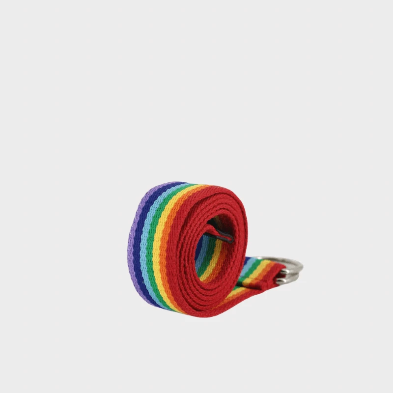 Women’s woman womens Men’s man mens Unisex Genflex Gender Neutral Genderfluid Casual Metal Buckle canvas Waistband striped pattern summer holiday getaway festival party Belt Fashion belts accessories in multi color