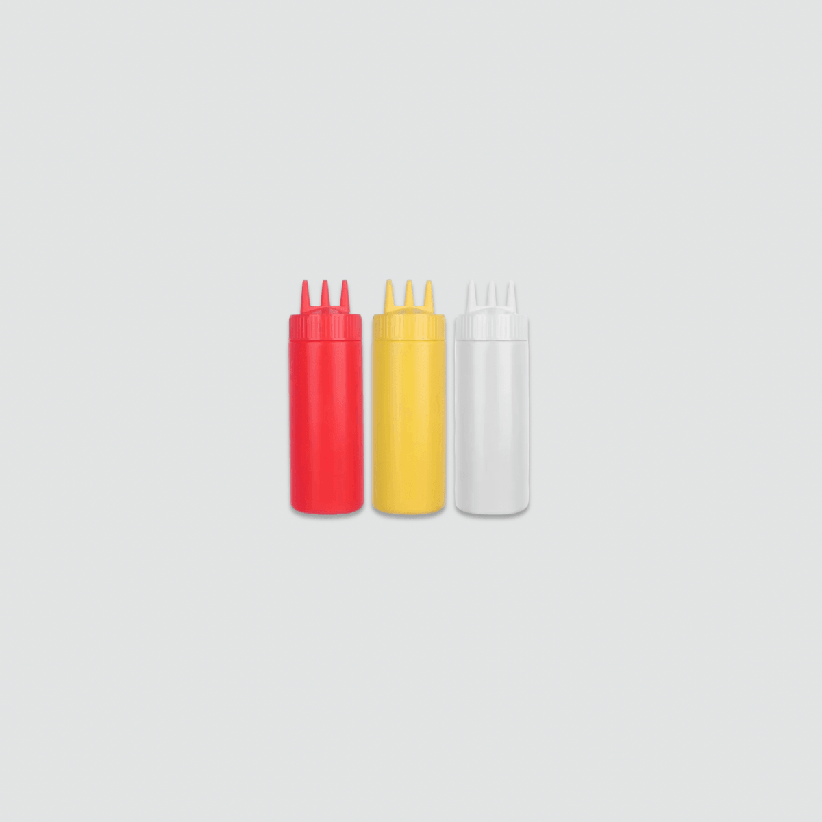 Japanese ketchup mayonnaise mustard 3 Hole sauce condiment Squeeze Bottle 3-Piece Set kitchen dining serveware Gravy Boats condiments in mixed color
