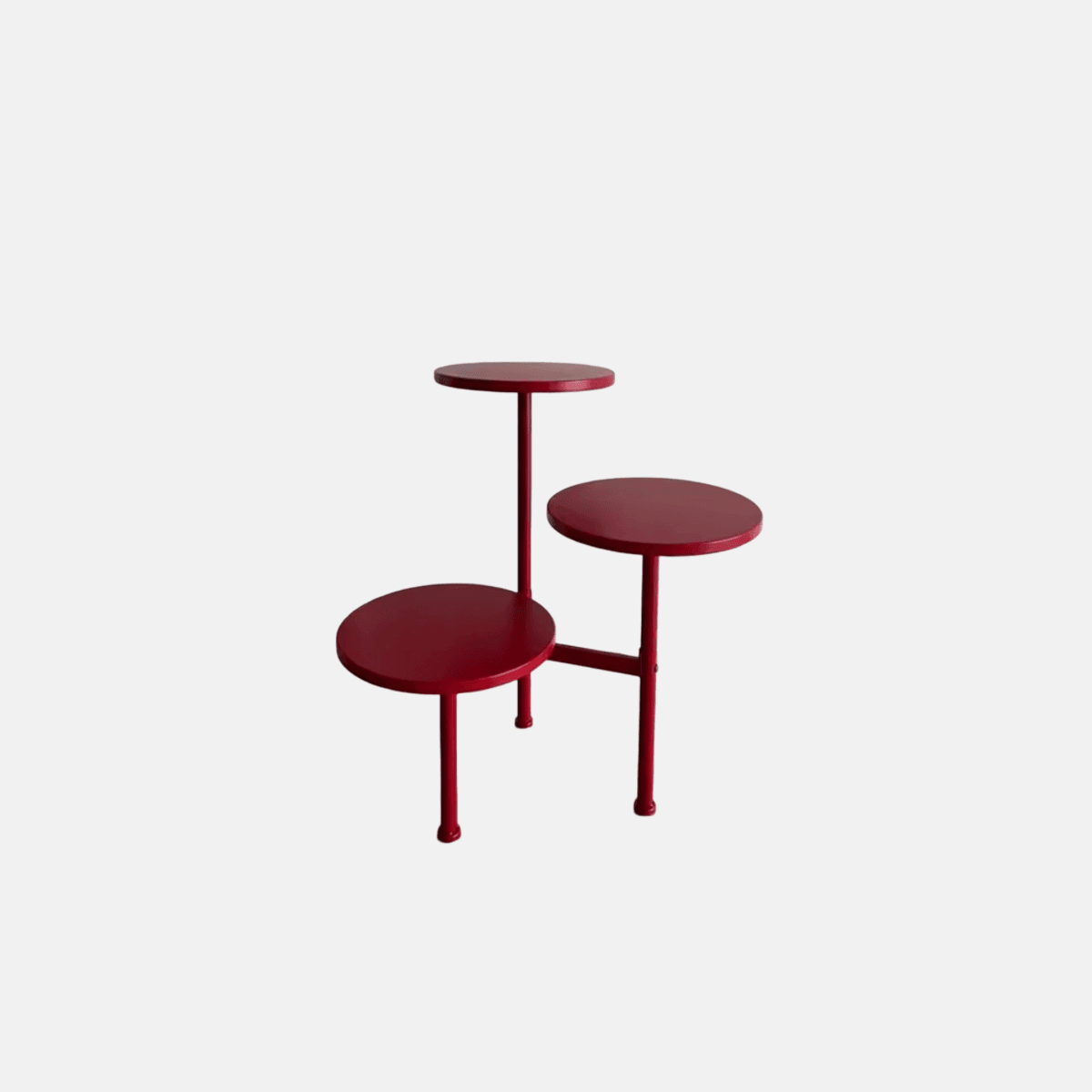 Luxury Wrought Iron Designer Entryway Hallway Display Shelfing Home Double-layer Decorative Retro Living room Bedroom office household metal, storage three-tier stand Side Table Furniture tables in red