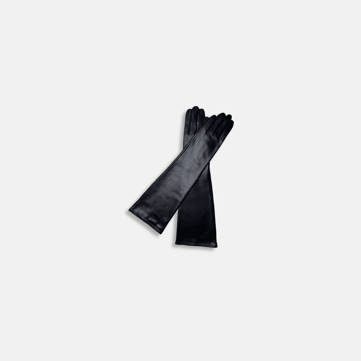 Women’s woman womens petite-, tall-, plus-, size Casual Summer holiday vacation getaway evening party wear indie style loose classic Vintage vintage style Female genuine leather silk feel lined elbow length gloves Fashion hand wear in black
