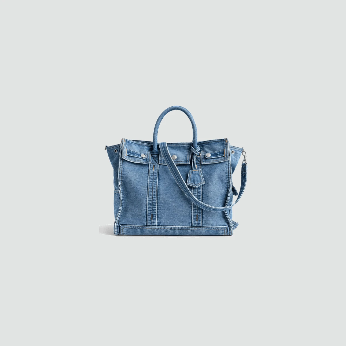 Women’s woman womens Men’s man mens Unisex Genflex Gender Neutral Genderfluid design 100% cotton shoulder handbag hand bag with shoulder strap Vacation Beach Party Luxury Design Large Canvas Five Pocket Tote bag Fashion denim bags in blue color