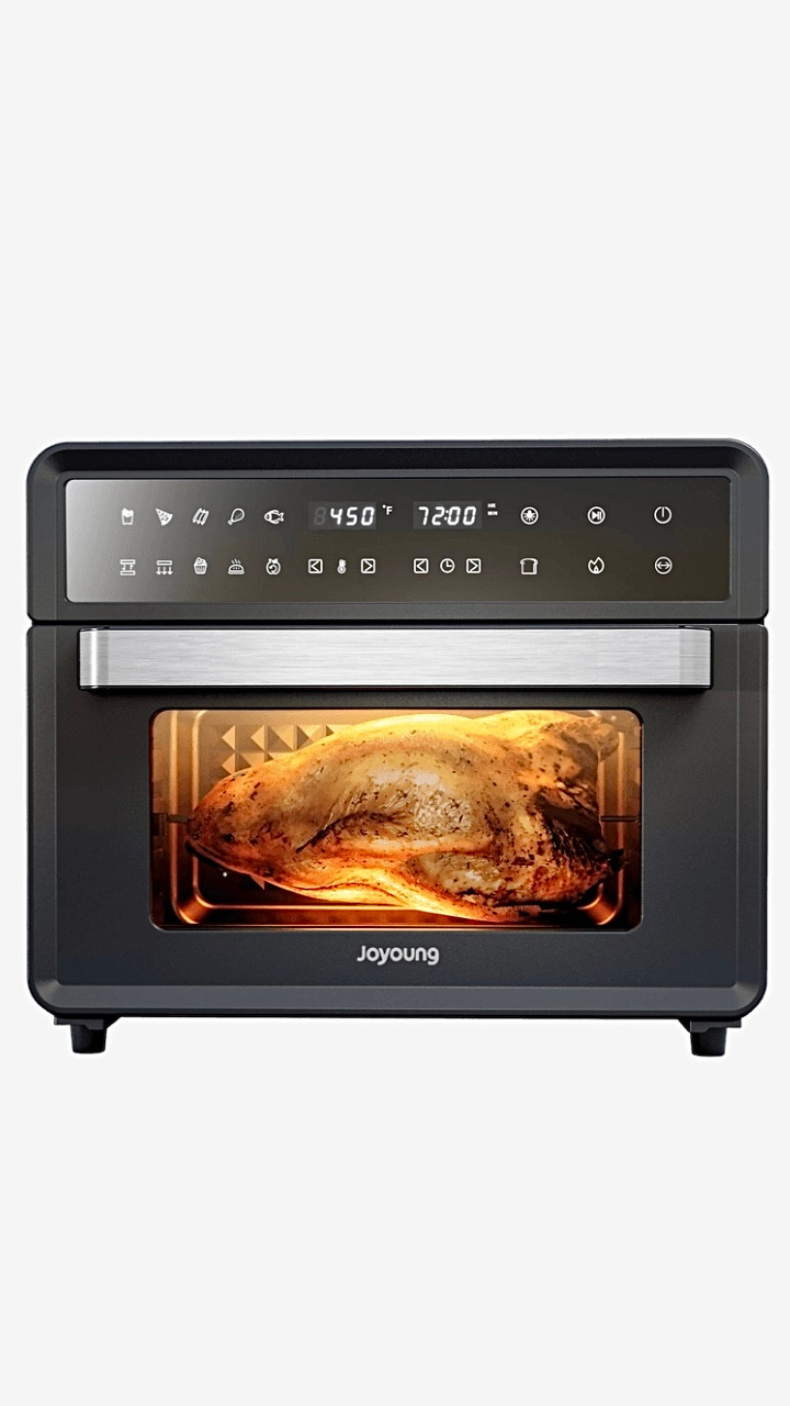 Air Fryer Toaster Oven JOYOUNG 1800W 28QT Black Convection Oven 13 Preset Functions LED Digital Touch Screen Trending