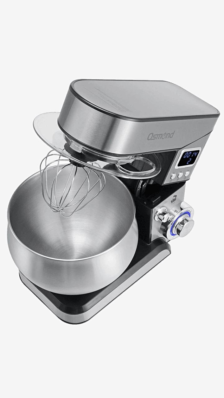 Professional Stand Mixer 5L Silver 1300W LCD Food Kitchen 6 Speeds Pulse Cream Egg Whisk Blender Bread Maker Kneading Food Processor Mixers Trending