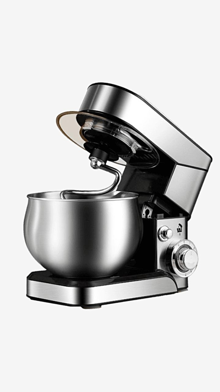 Stainless Steel Stand Mixer 5L Silver Electric Food Chef Machine Bowl Cream Blender Knead Dough Cake Bread Whisk Egg Beater Mixers Trending