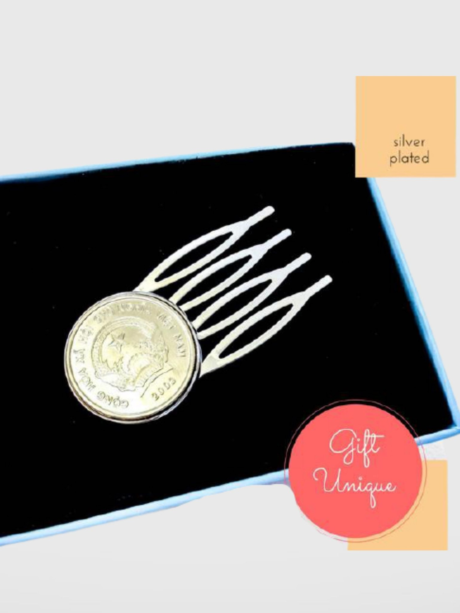 200 Dong 2003 Vietnamese Coin Hair Clip, Coins, Coin, Hair Pin, Hair Pins, Headwear Jewellery, Coin Jewelry, a jewelry, Vietnam