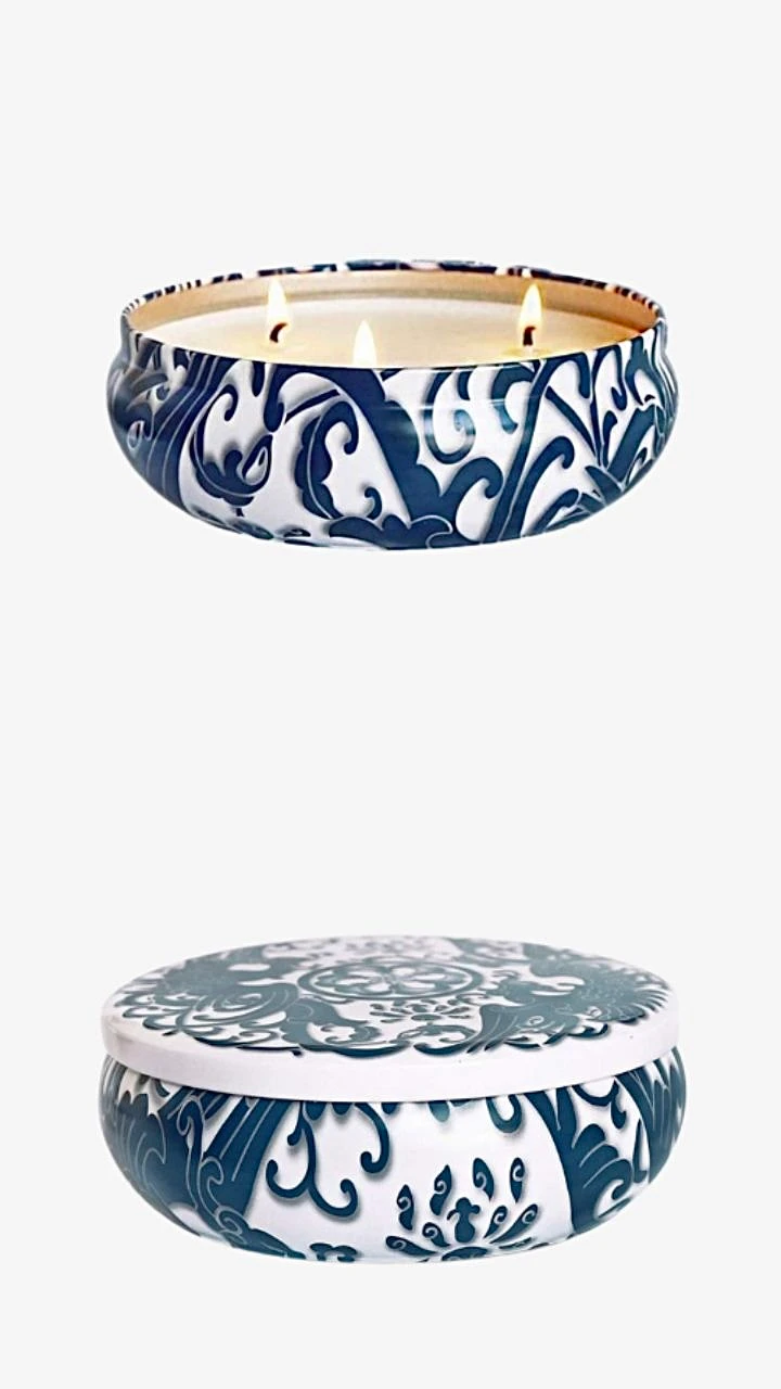 Scented Soy Wax Tin Candle Citronella 3 Wick Tin 80 Hour Burn Outdoor and Indoor Candles Trending