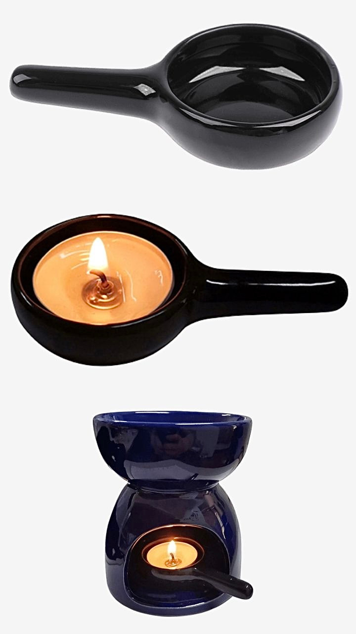 Ceramic Essential Oil Handle Holder Aroma Burner Aromatherapy Black Candle Holders Small Candles Tray Incense Burners Trending