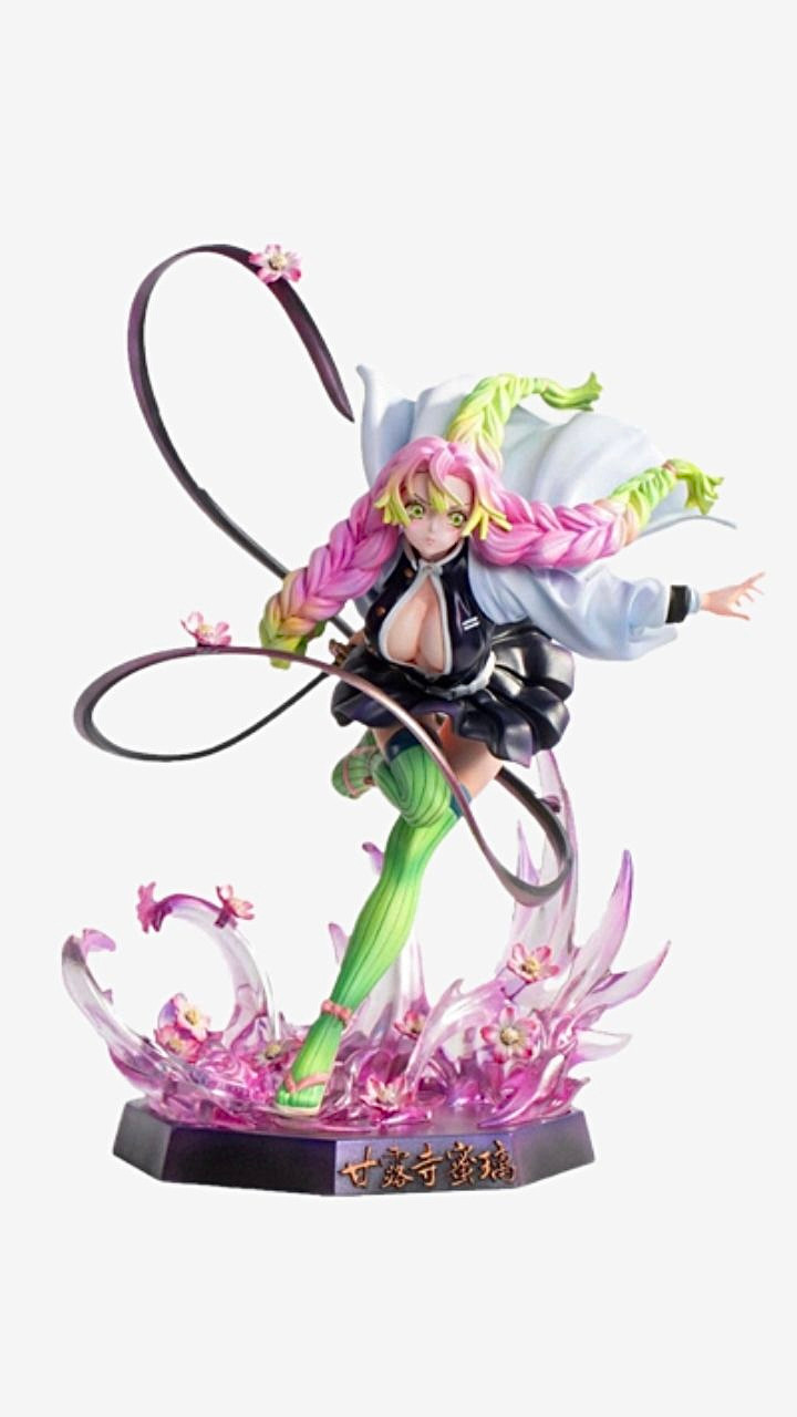 Demon Slayer Figurine Japanese Anime Kimetsu no Yaiba Mitsuri Kanroji GK PVC Figure Toys Statue Model Doll Gift Japan Action Figures Trending