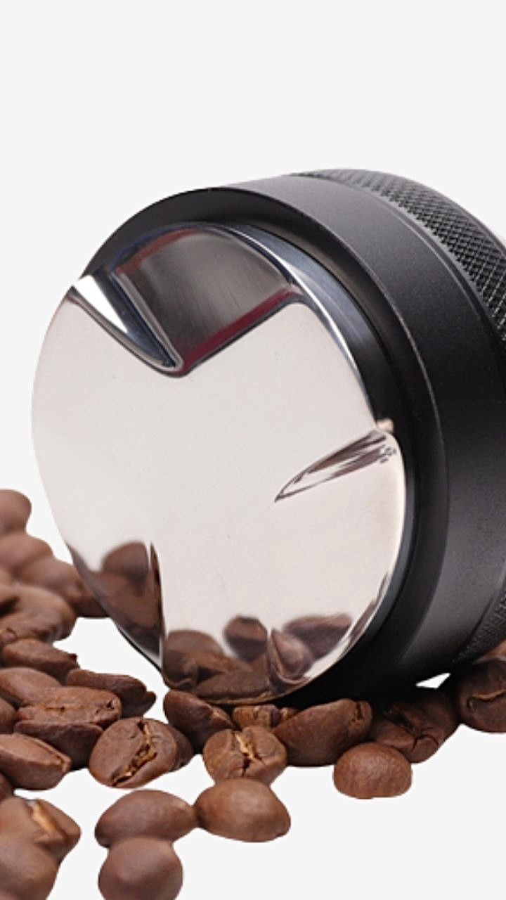 Dual Side Coffee Tamper 51mm 53mm 58mm Espresso 3 Angled Slopes and Flat Base Sided Uncoated Solid Stainless Steel Leveler Tool Trending Barista Tampers