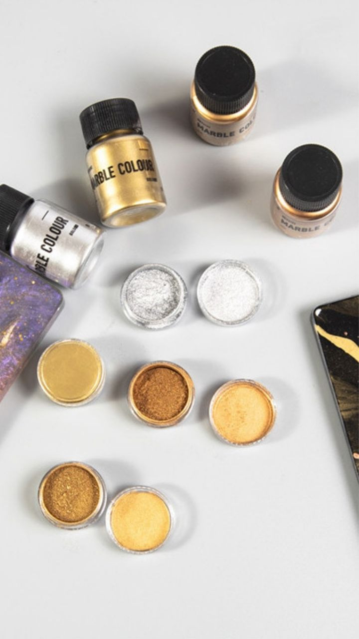 Pearlescent Shimmer Epoxy Resin Dye 15g Shimmering Metallic Gold Silver Color Pigment Colorant Pearl Pigment Dye UV Colour Trending Jewelry Making