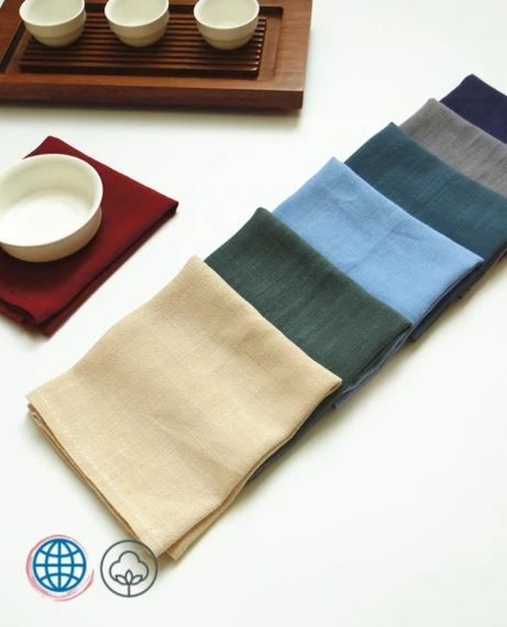 Cotton Cloth Napkin 1pcs Japanese Linen Tea Towel Table Dinner Napkins For Party Wedding Hotel Restaurant Placemat Tablecloth Trending Japan Table Napkins