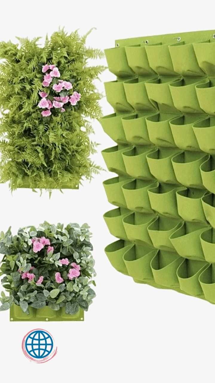 Wall Hanging Plant Bag Pockets Walls Hang Planting Bags Green Plant Grow Planter Vertical Home Living Decor Garden Supplies Trending Grow Bags