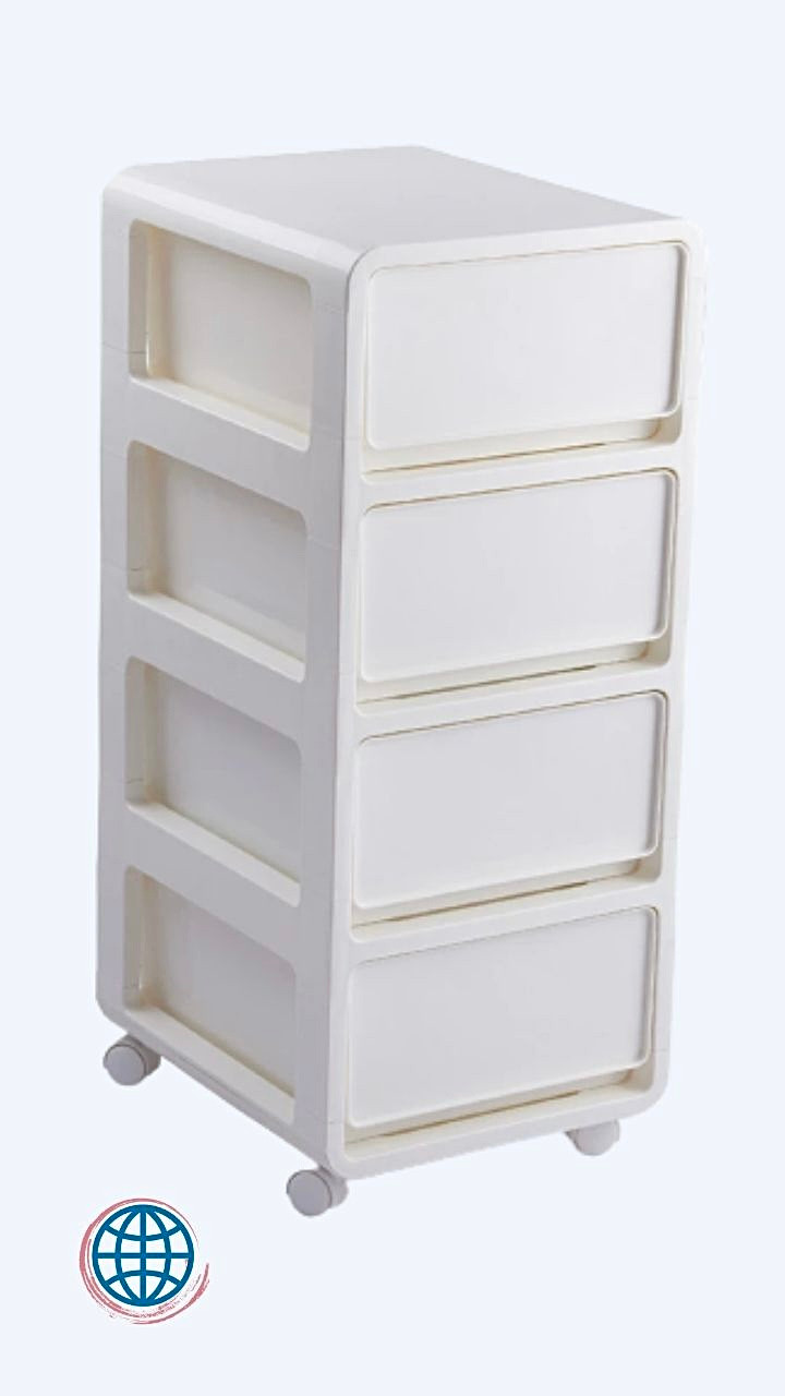 Japanese Drawer Table with Rollers Multi Storey Bedside Snack Cosmetic Lockers Slit Thickened Storage Rack Trending Japan White Storage Cabinet
