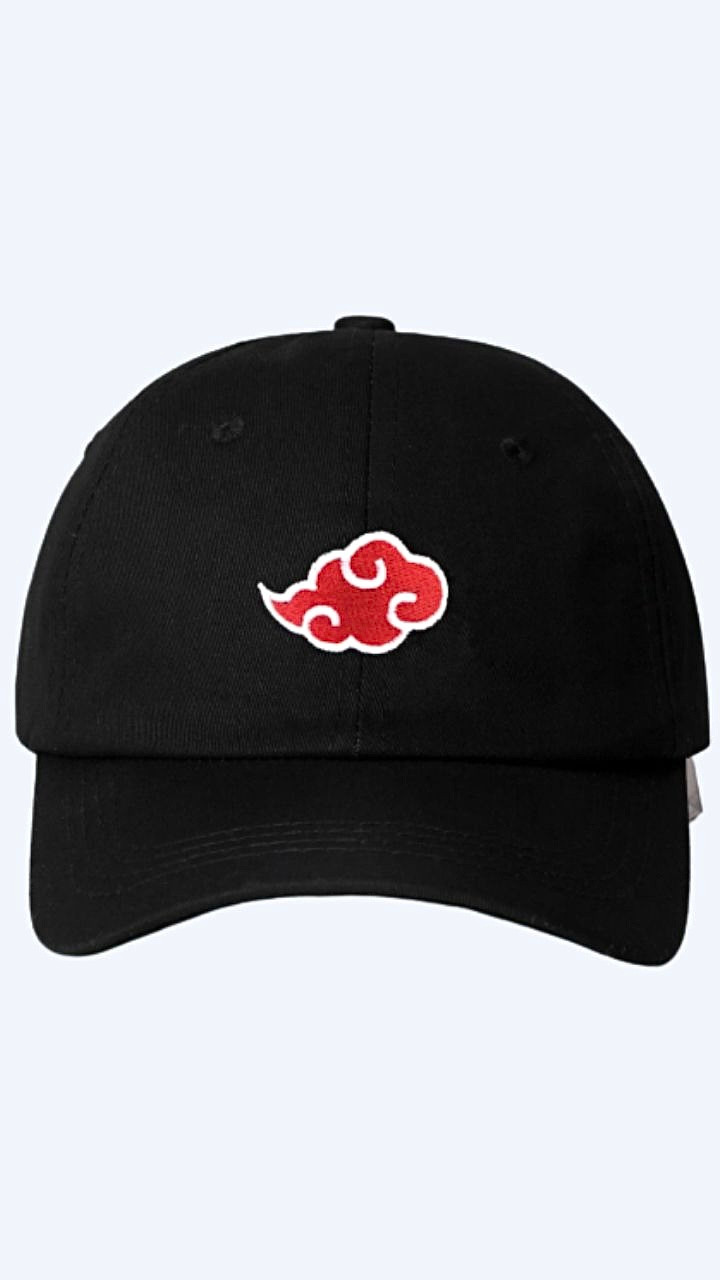 NARUTO Cotton Cap Japanese Akatsuki Logo Anime Dad Hat Uchiha Family Logo Embroidery Japan Baseball Caps Snapback Hats Trending in Black