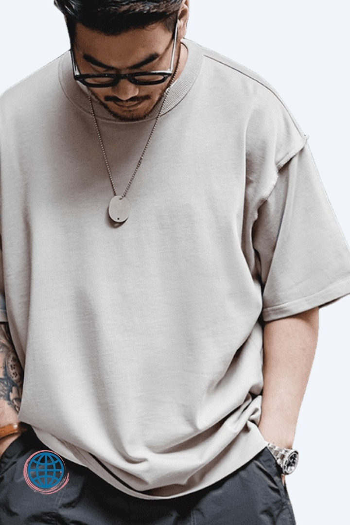 Crewneck Ribbed T-Shirt Men’s Short Sleeve American Tee Top Vintage NEVER SAY DIE Letter Print O-Neck Round Neck Reverse Tee Oversize America T-Shirts Tops Tees for Man Trending in Gray / Grey