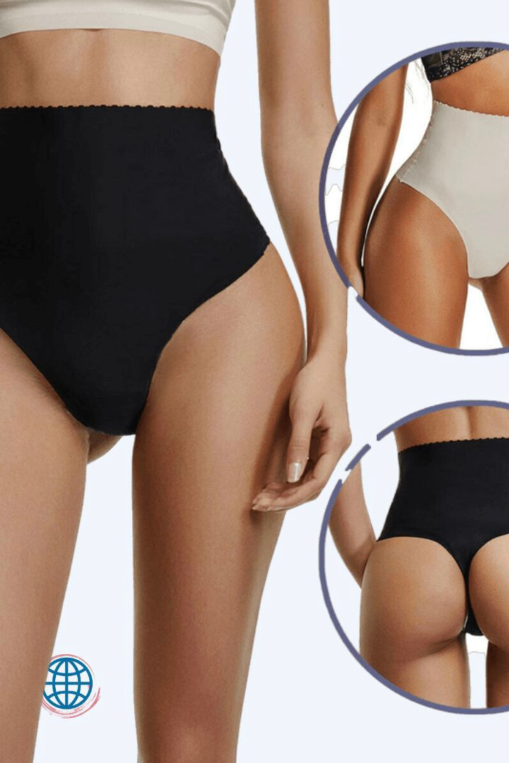 High-Rise Shaper Undies Women’s Slimming Panties Body High Rise Thong Belly Control Panty Waist Trainer Butt Lifter Hip Shaping Panties For Woman Trending in Beige Black