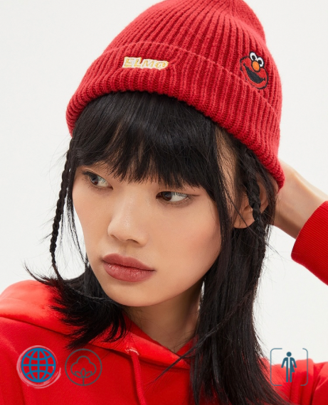 Embroidered Knit Hat Unisex Men Women’s Hip-hop Style Beanie Beanies Hat Sesame Street Embroidery Knitted Headgear Cartoon Knit Caps Trendy Headwear Hats for Man Woman Trending in Red