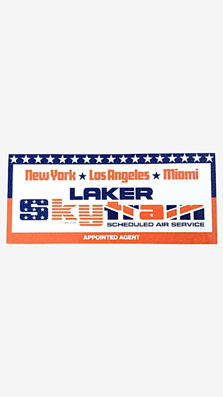 Classic Laker Airways Skytrain Appointed Agent Sticker Vintage Originals Collectors Aviation Airline Antiques Trending Memorabilia