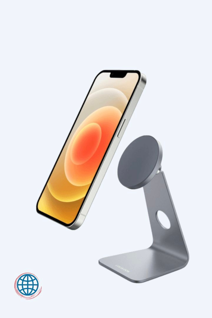 Magnetic Phone Holder Stand For iPhone 13/12   Apple Models 13/12 Pro Max/13 Pro Max/12/12Pro/13 Pro/12 Mini Desktop Smartphone Holder Stands Office Supplies Trending in Gray / Grey