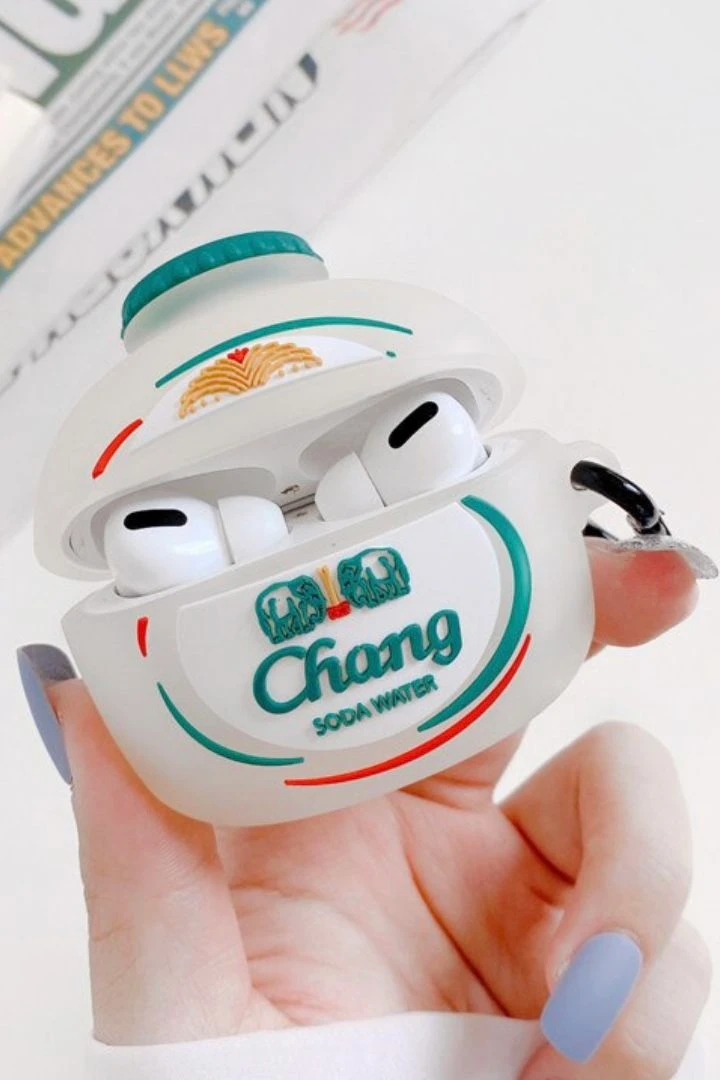 3D Chang AirPods 1 / 2 Pro Case Cover Cartoon Soda Water Bottle Earphone Cases Soft Wireless Headphone Protective Charging Box Trending for Apple