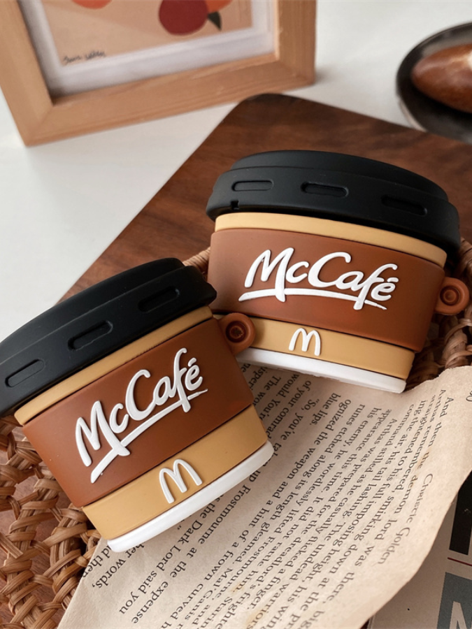 3D McCafe Coffee Cup Case Cover for AirPods 1 2 3 Pro   Wireless Earphone Protective Cases Trending for Apple Charging Box Covers