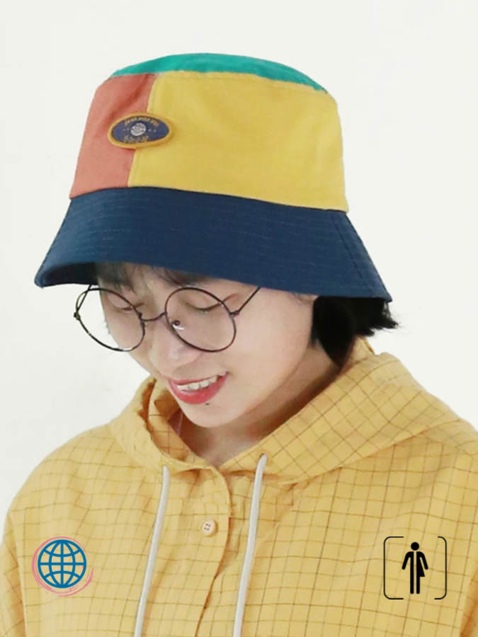 Match Patch Bucket Cap  Unisex Anywear Mens Women’s Macaron Color Matching Cartoon Sunshine Casual Foldable Sunscreen Fisherman's Panama Hats Hip Hop Women Caps Trending for Man Woman