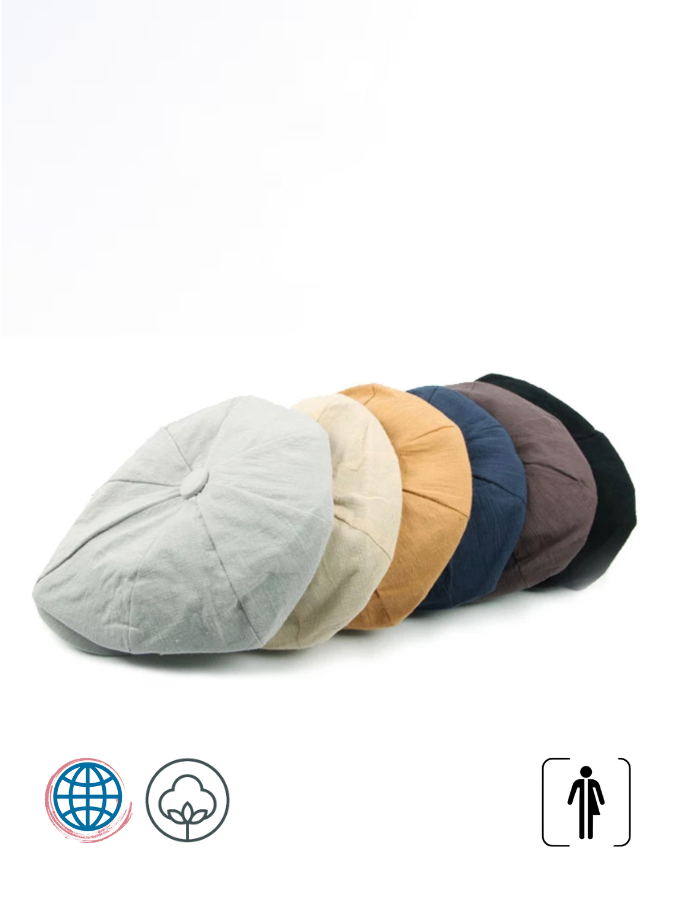 Everyday Cotton Linen Beret  Unisex Anywear Mens Women’s Vintage Style Solid Color Coffee Shop Working Hat Breathable Painter's Hats Fashion Visors Headwear Berets Trending for Man Woman in Beige Navy Blue Gray / Grey Yellow
