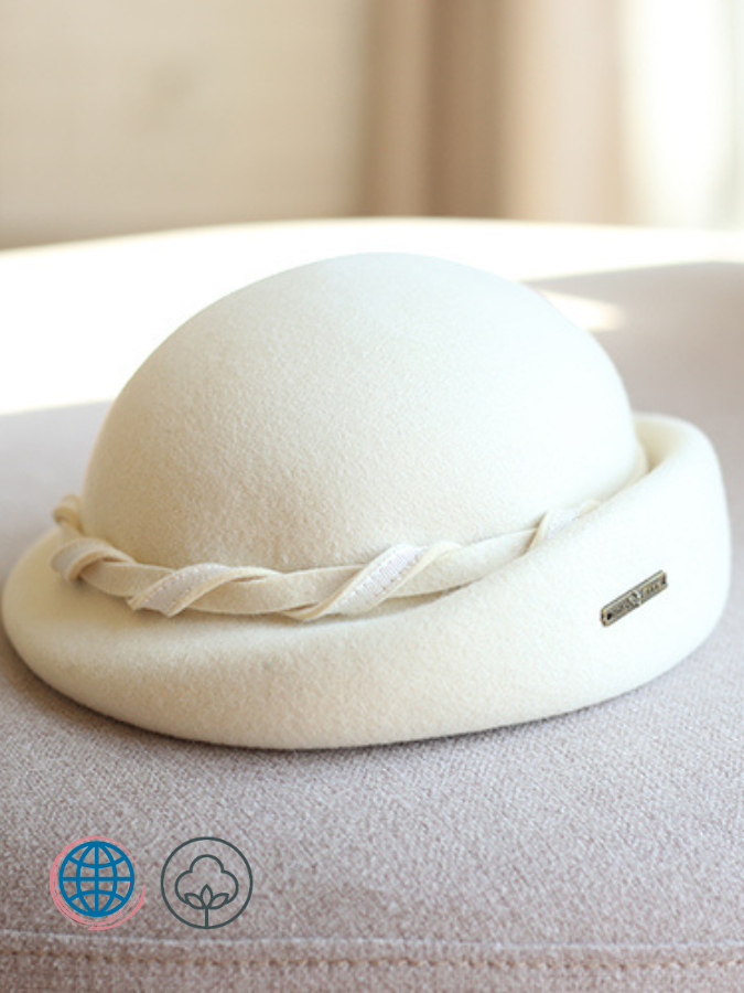 Classic Woolen Beret Women's Vintage British Style Wool Berets Hat for Autumn Winter Casual Painter Hats Fashion Great Britain English Short Brim United Kingdom Headwear for Woman Trending in White