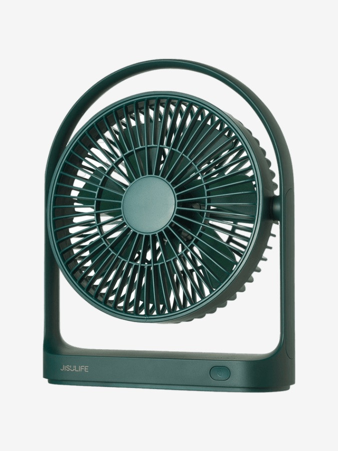 Mini USB Table Fan   JISULIFE Strong Wind Rechargeable Desk Fans Wireless 4000mAH with 4 gear Winds Speed 330° Degree Rotation Trending In Green