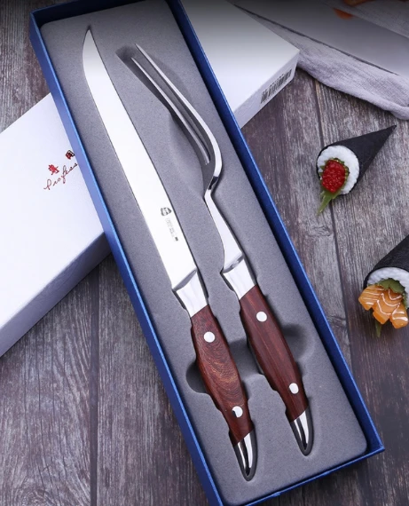 Japanese Teppanyaki Steak Knife & Fork   Restaurant Kitchen Appliance Tool Western Food Steak Trending Japan Knifes And Forks